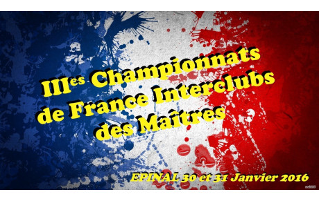 IIIe Championnats de France Interclubs des Maîtres