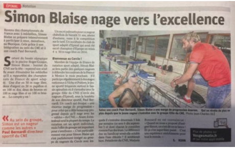 Simon Blaise fait la une !