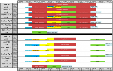Planning Vacances - Avril