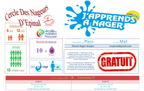 Opération J'apprends à Nager - Juillet